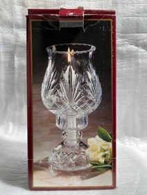 Vintage Crystal Hurricane Candle Holder, also often referred to as a Fairy Lamp