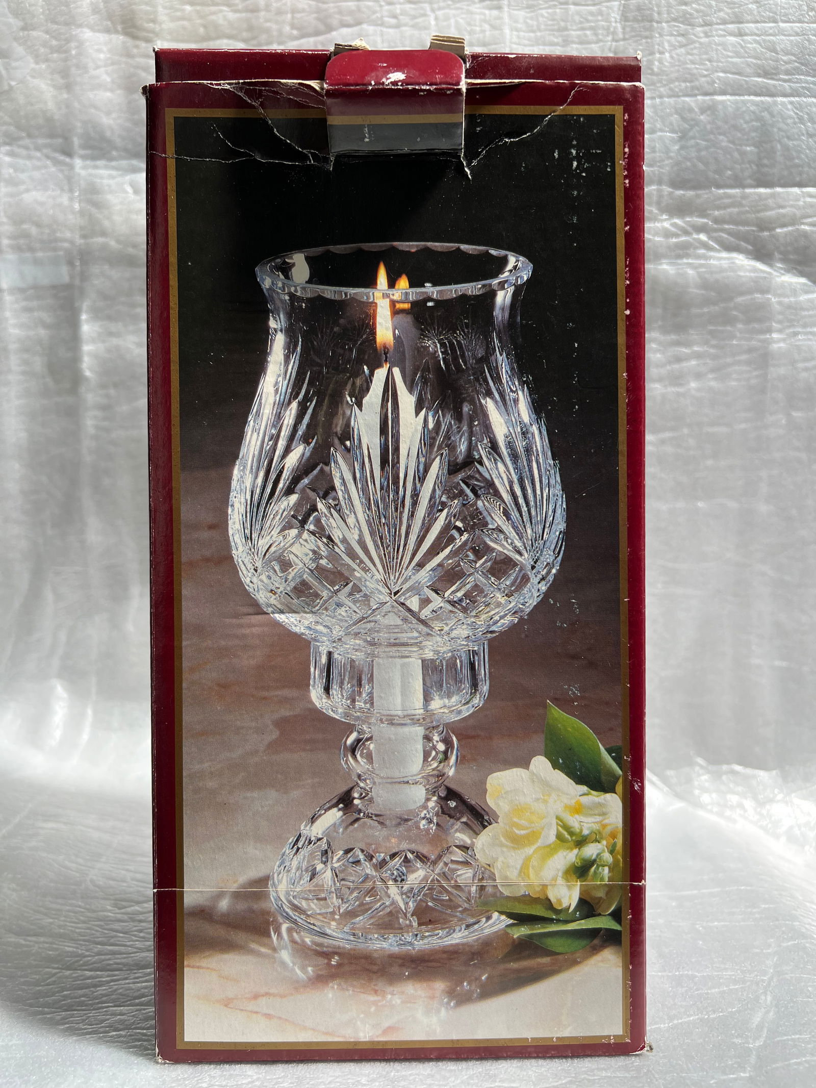 Vintage Crystal Hurricane Candle Holder, also often referred to as a Fairy Lamp (1 of 3)