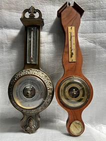 Pair of Vintage Wall Mounted Weather Stations