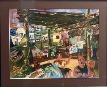 WATER COLOR ON PAPER BY LISTED ARTIST SCOTT RAIMONDO "ST AUGUSTINE"
