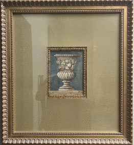 BEAUTIFULY FRAMED URN SIGNED BY THE ARTIST