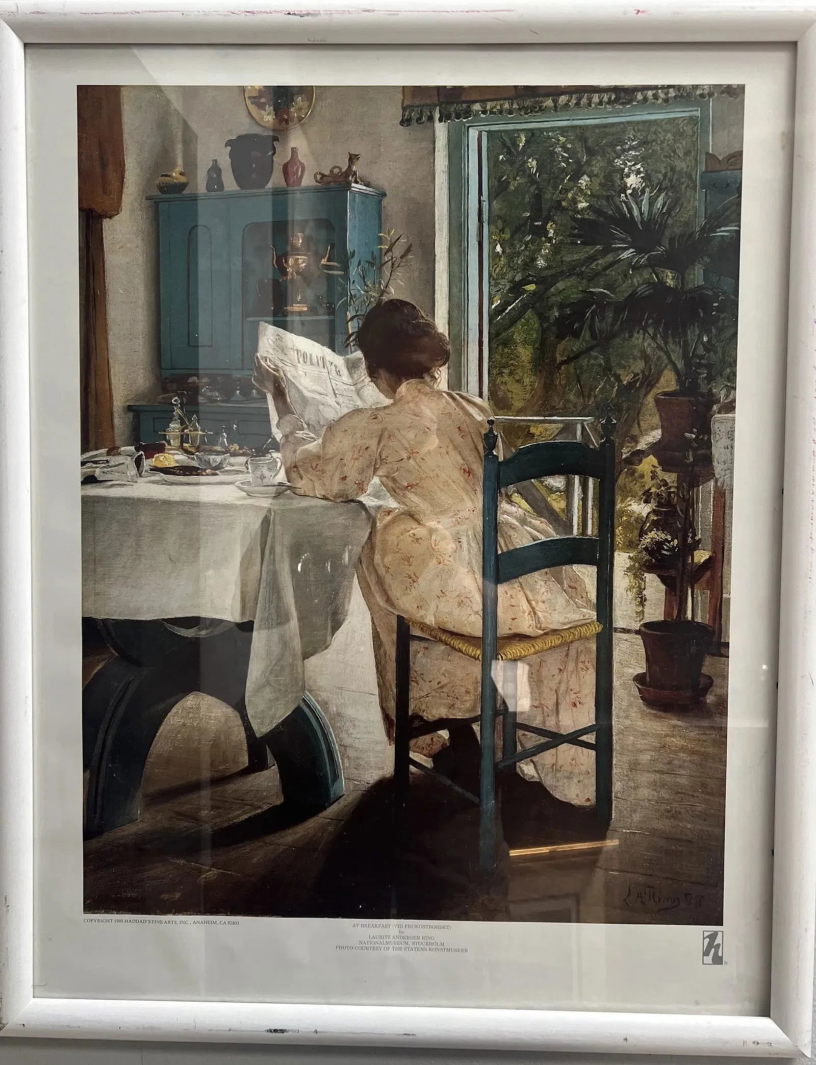 AT BREATFAST BY LAURITZ ANDERSON RING , NATIONAL MUSEUM STOCKHOLM, SIGNED LOWER RIGHT (1 of 3)