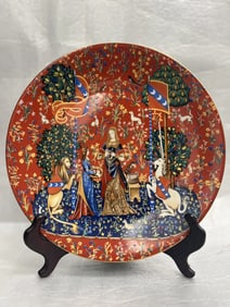 SET OF 3 1970s ROBERT HAVILAND & C. PARLON LIMOGES FRANCE LA DAME A LA LICORNE