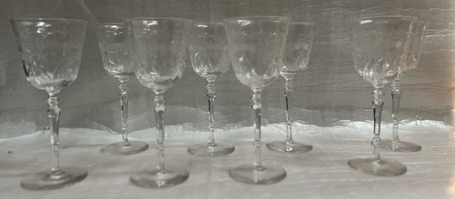 Mid 20th C European Lead Crystal Likly 1940s-1960 Cordial Glases