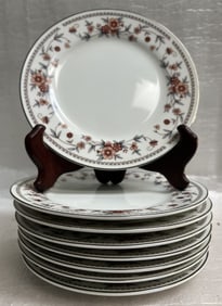 Set of 8 Sheffield Anniversary Porcelain Fine China, bread and butter plates