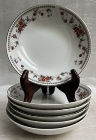 6 Pieces Set Sheffield Anniversary Porcelain Fine China 6 Dessert/ Fruit Bowls