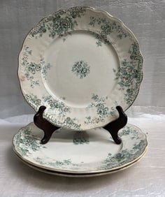 Set of 3 Vintage J & E Mayer Dinner Plates " Columbia" Circa Mid - Late 19C