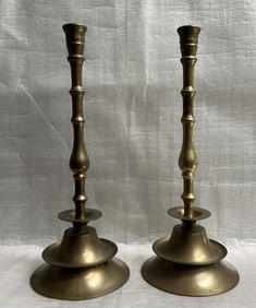 Set of 2 Mottahedeh Historic Charleston Brass Candle Holders