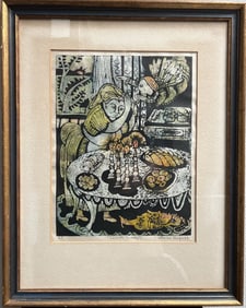 Louise August (American) "Sabbath Candles" A.P. Signed in Pencil