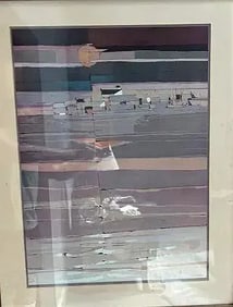 LARGE ABSTRACT LITHOGRAPH SIGNED SULTZ ARTIST PROOF