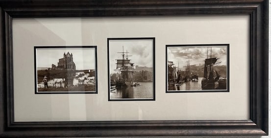 Frank Meadow Sutcloffe (1853-1941) Framed Triptych Three Black and White Prints