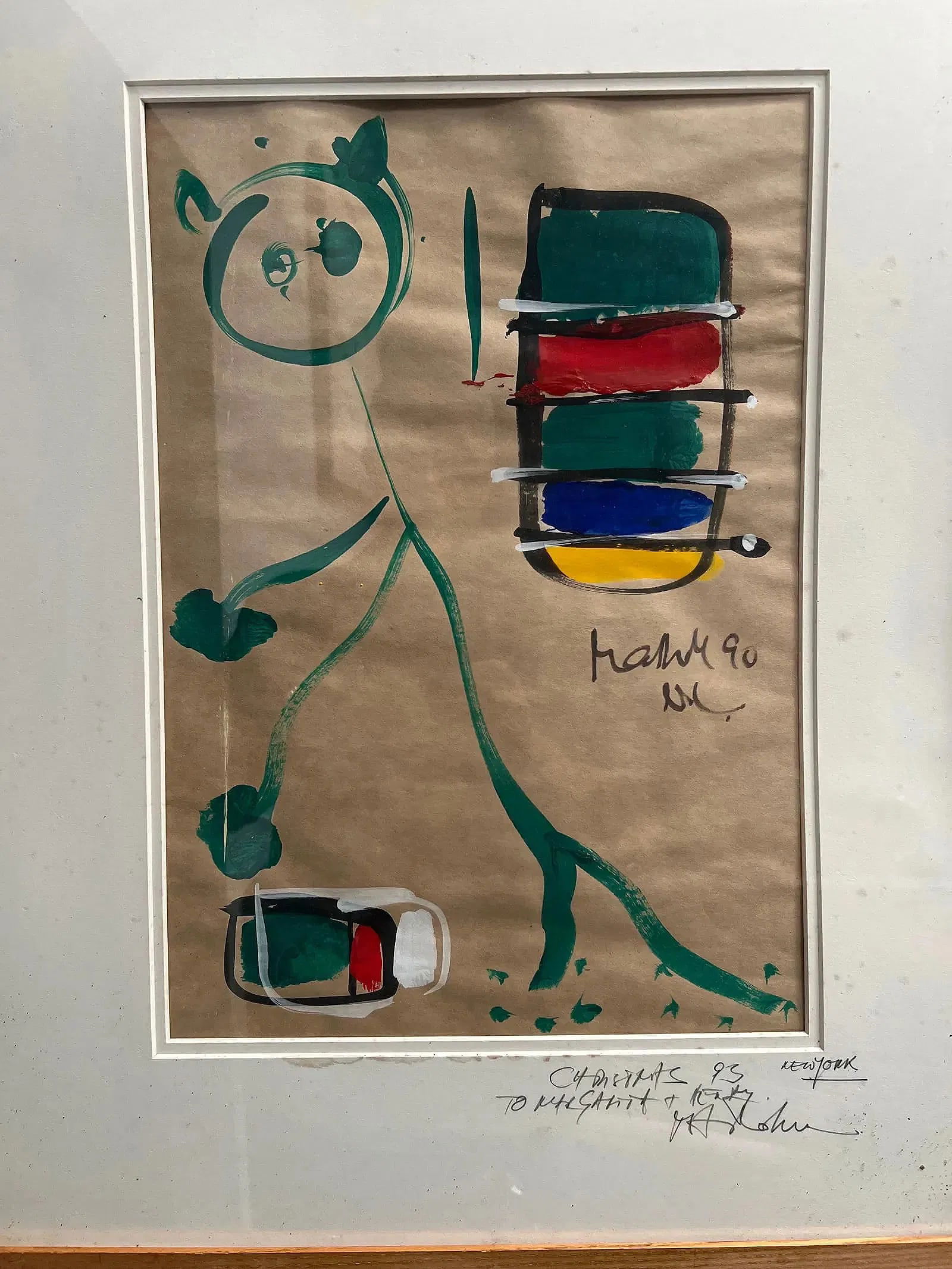 Max Arthur Cohn, attributed to"Chariots" 1993 New York Paint on Paper Framed: This beautiful painting by Max Arthur Cohn, attributed to titled "Chariots" is a must-have for any art lover. Created in 1993, this original piece is a perfect blend of contemporary style and American