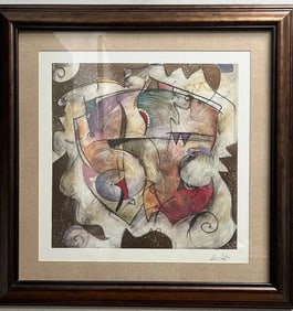 Eric Waugh "SECO" Offset Lithograph Matted and Framed Signed lower Right