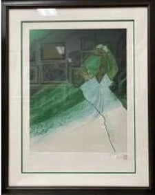 JEAN-FRANCOIS ARRIGONI NERI "LE GOLFEUR LITHOGRAPH" 29"X36" Hand Signed
