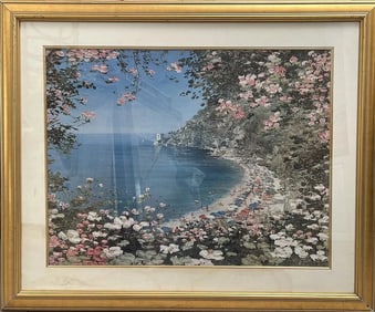 Liliana Frasca Stunning Large Rare Print Italian Coast