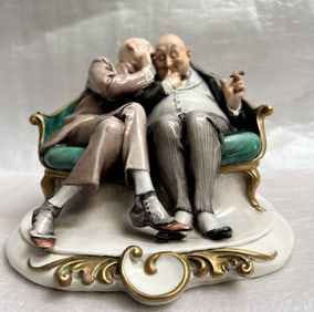 Giuseppe Cappe " The Gossipers"  Vintage Capodimonte Porcelain Figurine AKA La Barzelletta