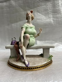 Capodimonte porcelain figurine titled "The Trollop"