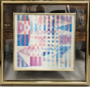 Yaacov Agam " Agamograph" Kinetic Art Print