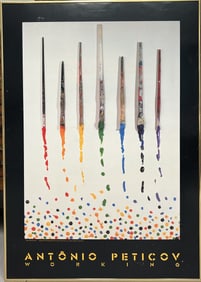 Antonio Peticov " Working" Poster Featuring the Artwork of the artist