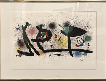 Joan Miro (1893-1983) "Sculptures" Framed Color Lithograph  Signed