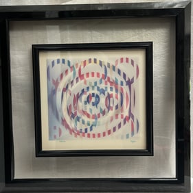Yaacov Agam "Celebration Festivity" Limited Edition Hand Signed Agamograph