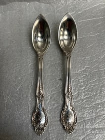 Pair of Tiffany & Co Richeliue Sterling Silver Fruit or Orange Spoons
