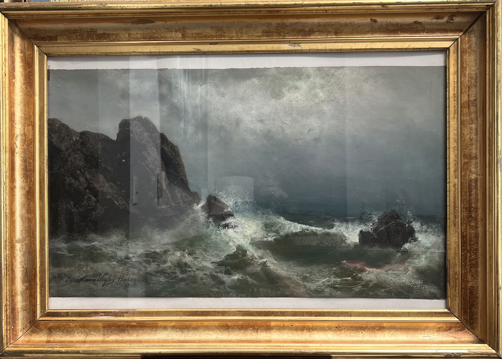 Coriolano Vighi (1846 - 1905) Pastel on Paper (1 of 3)