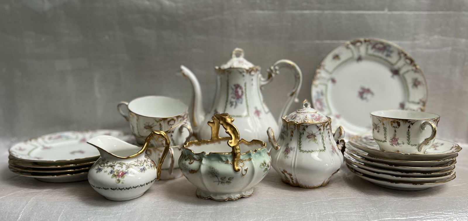 Antique French Limoges Porcelain Tea Set (1 of 6)