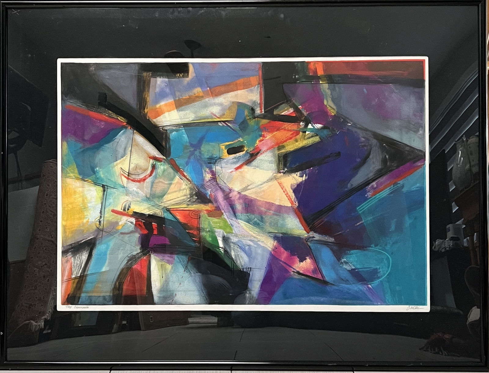 Janet O’Neal Signed Cast Paper Relief Sculpture - 48x36 - "Floral Serenity" (1 of 4)