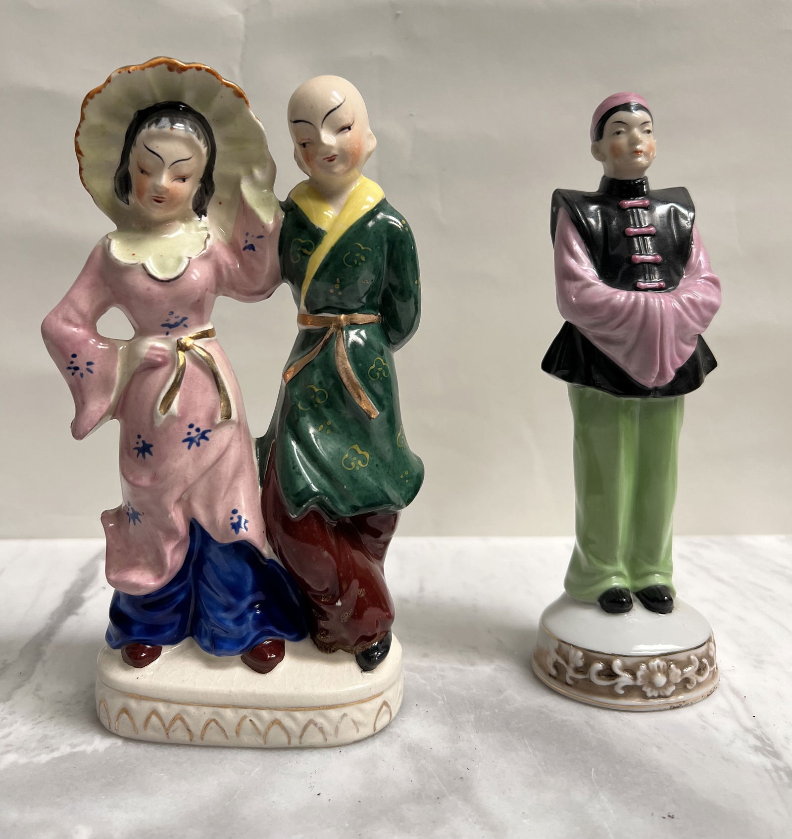 Vintage Maruyama "Made in Occupied Japan" Porcelain Figurine Pair - Late 1940s (1 of 4)