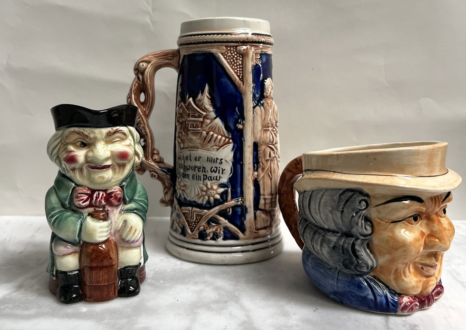 set of three (3) authentic Japanese Redware mugs (1 of 3)