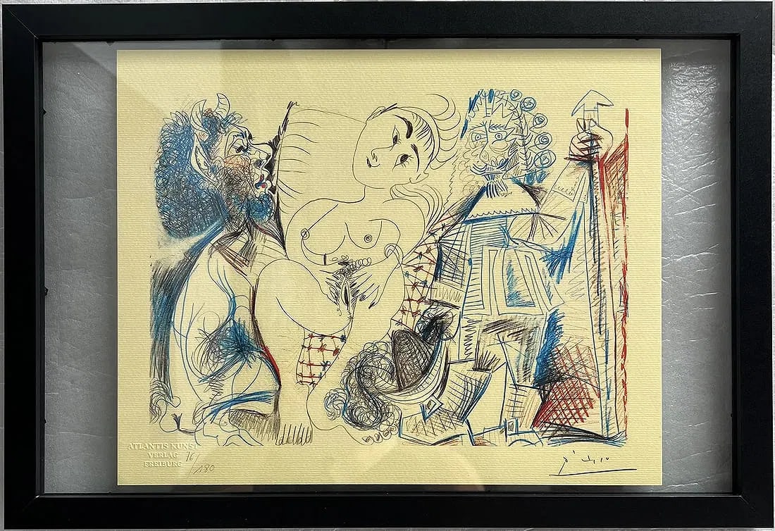 Pablo Picasso "The Faun and the Musketeer" Signed Color Lithograph W COA (1 of 5)