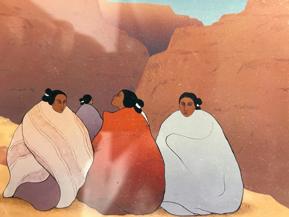 R.C. Gorman " Twillight in the Grand Canyon " Framed "Impression of Record" (1 of 2)