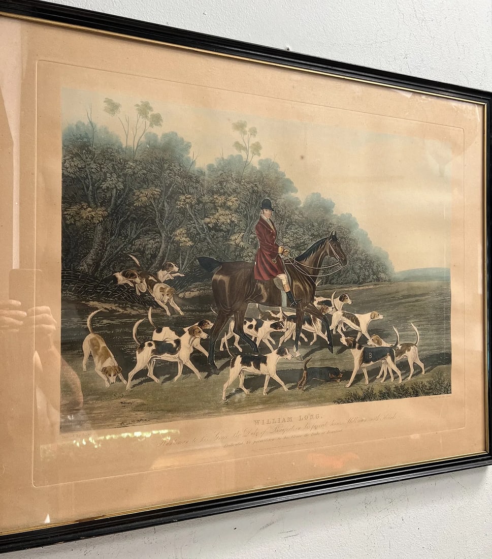 Large Framed Engraving By Chat Hunt " William Long" (1 of 4)