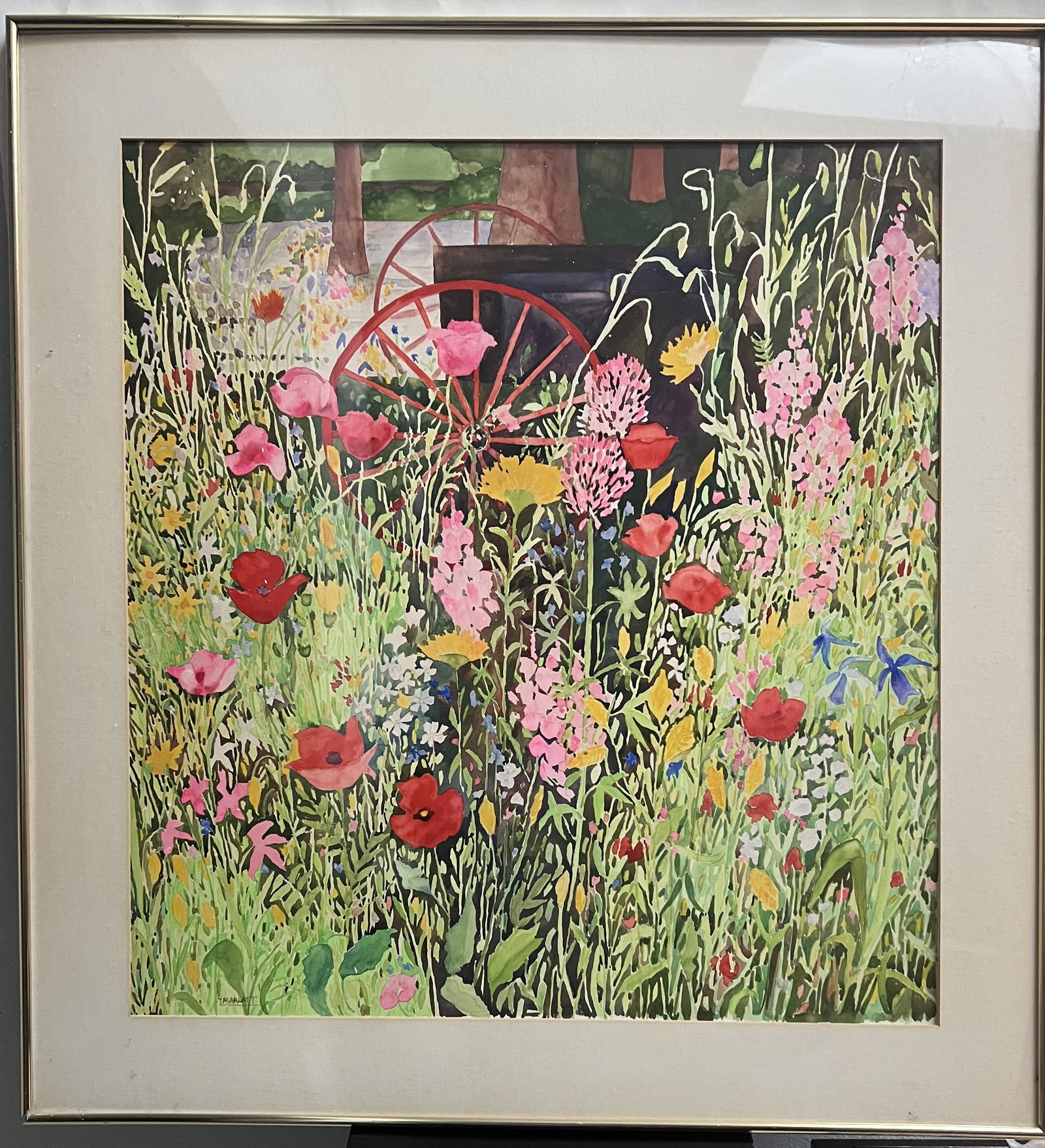 Summer Garden Lillian Rogers Marlatt (Canadian/American, 1885–1967): The artist is Lillian Rogers Marlatt (1885–1967). She was a notable Canadian-born artist who spent much of her career in North America (particularly Michigan and Ontario). She studied under the pres