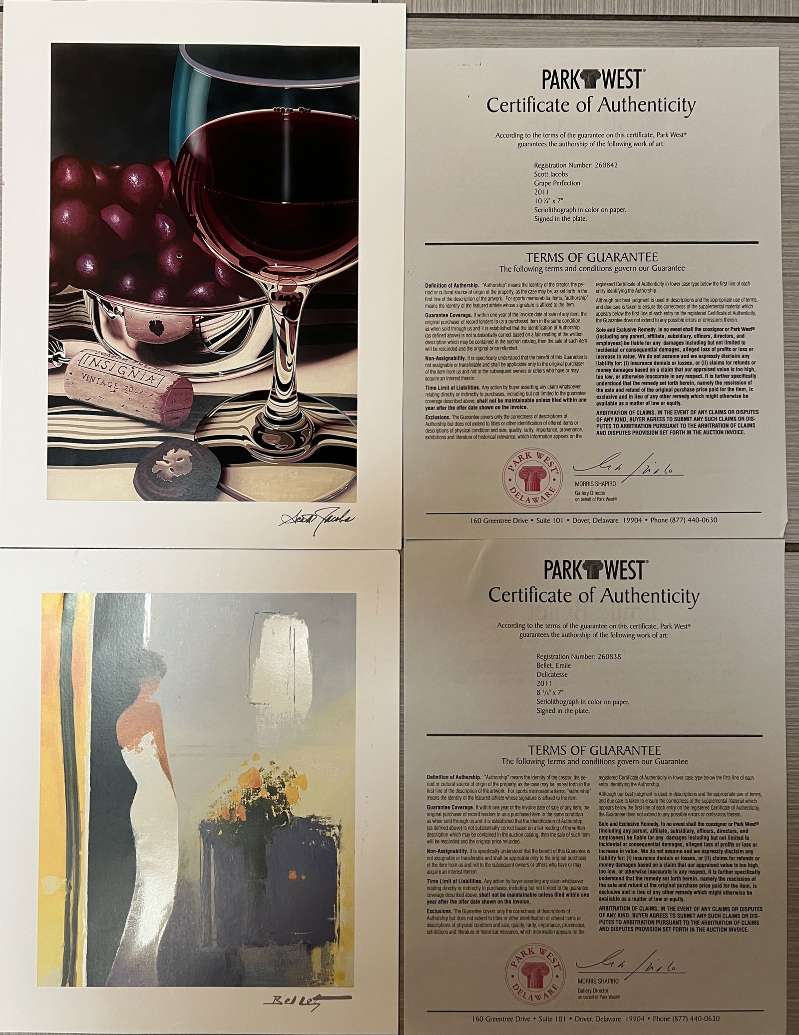 2-Piece Park West Art Lot: Scott Jacobs & Emile Bellet Signed Seriolithographs w/ COAs: This listing features a curated pair of contemporary prints from two of Park West Gallery’s most recognizable artists. Both works are seriolithographs, a specialized fine art process that combines l