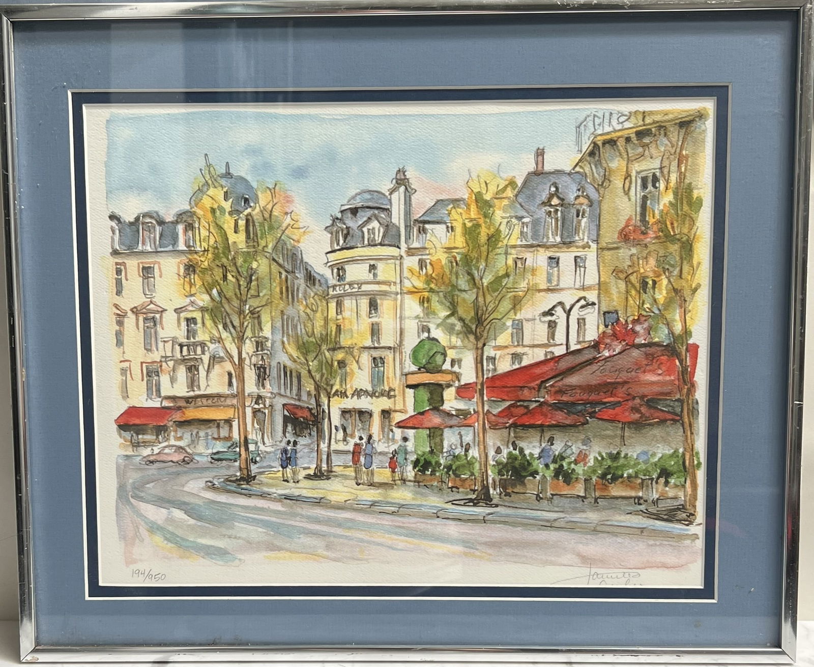Daniele Cambier "Paris-Avenue George V et Champs Elysees" Signed Seriolithograph w/ COA (1 of 4)