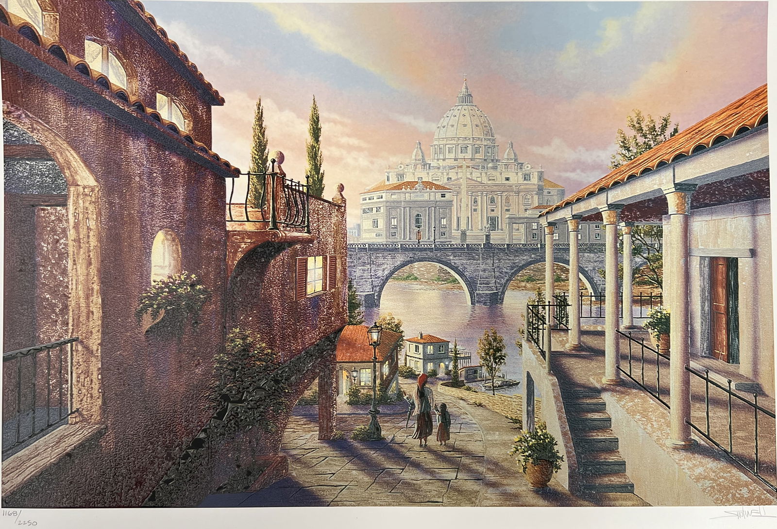 St. Peter’s Basilica & Rome Cityscape - Hand-Signed & Numbered Print (1168/2250) (1 of 2)