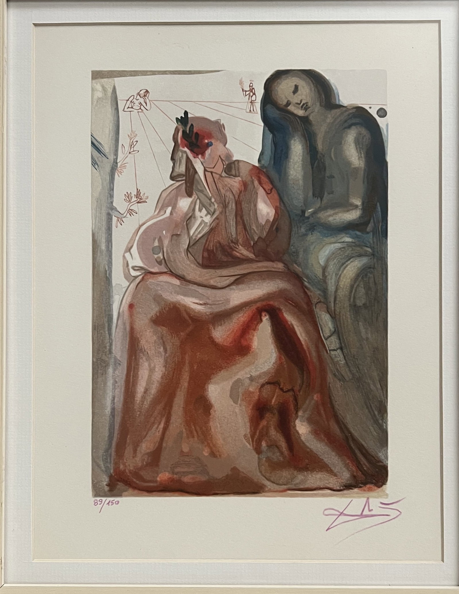Salvador DalÃ­ "The Slothful" (Purgatory Canto 18) Divine Comedy â€“ Hand-Signed & - 2