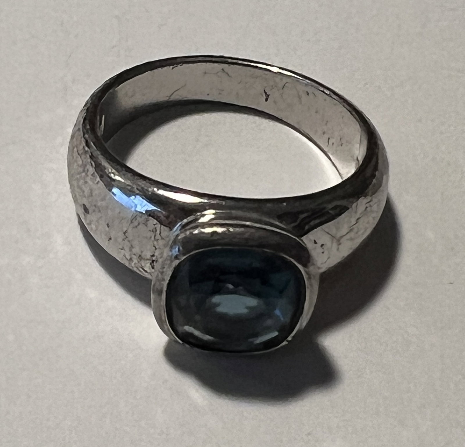 Vintage Alton Swedish Modernist 925 Sterling Silver London Blue Topaz Ring (1 of 3)