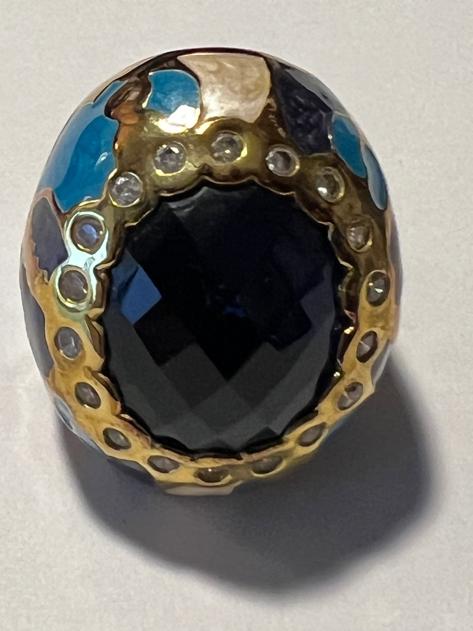 Lauren G. Adams LGA Multi-Color Enamel Crystal Dome Statement Cocktail Ring (1 of 4)