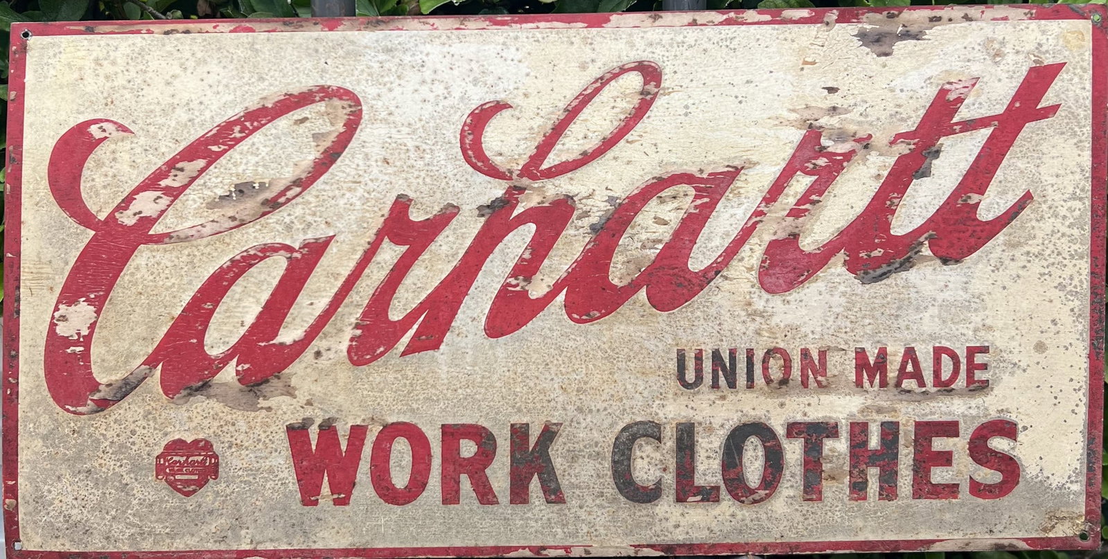 Vintage Carhartt Work Clothes Tin Sign (1 of 1)