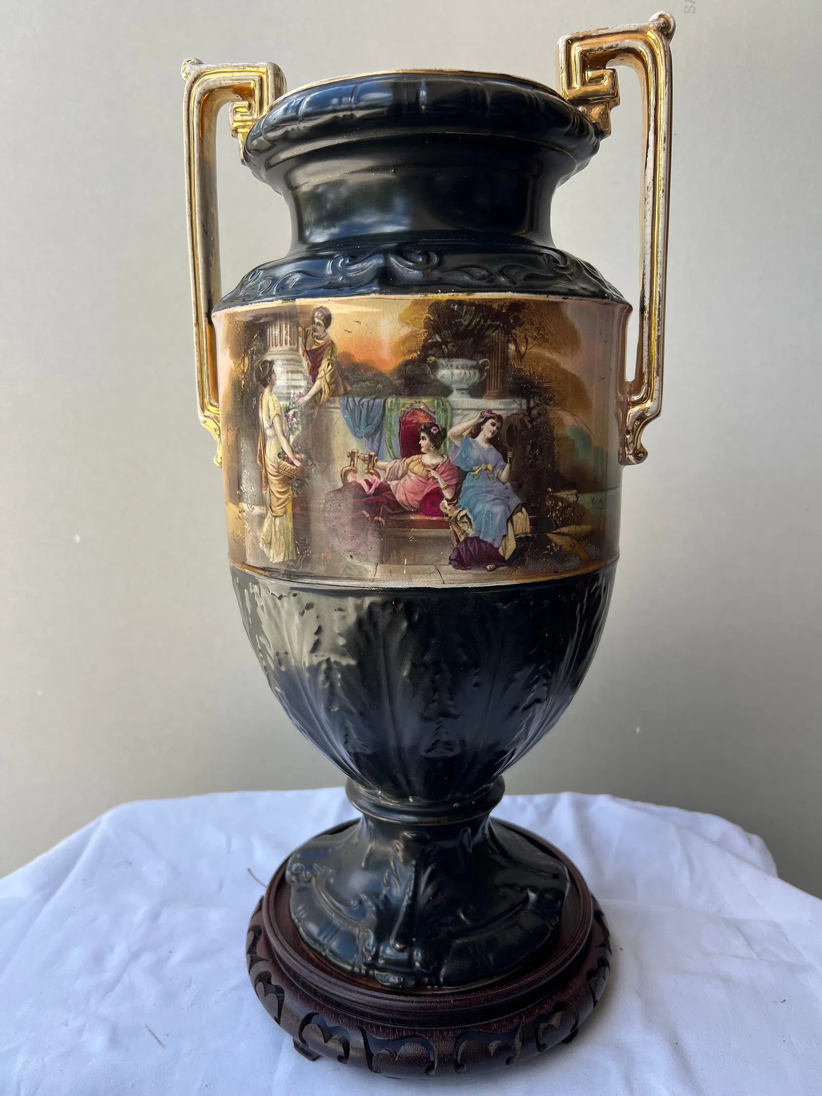 Early 20th Century Amphora Style Classical Earthenware Vase (1 of 5)