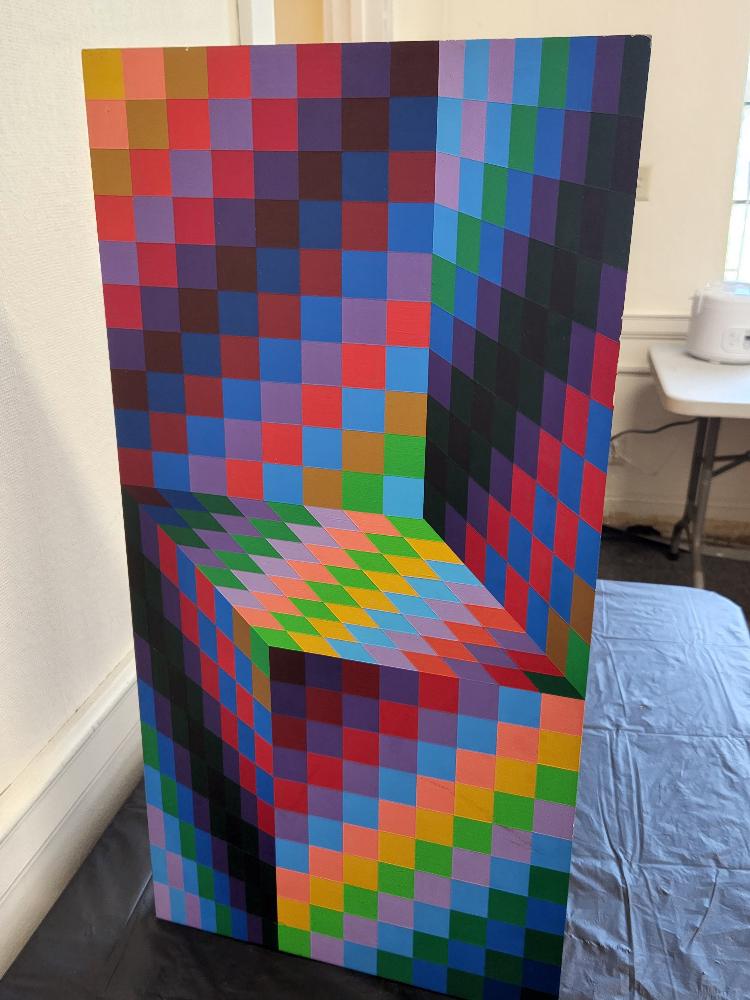 Victor Vasarely Op Art Sculpture AXO 99 (1 of 10)