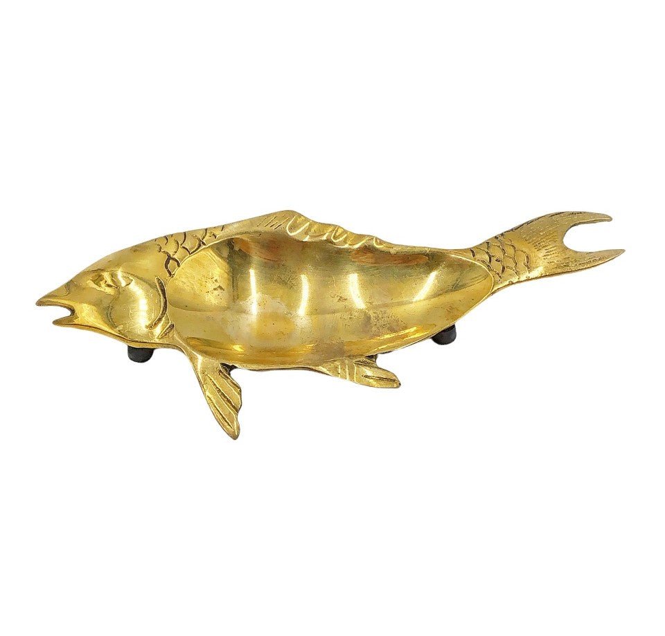 Solid brass vintage fish decorative trinket dish. (1 of 1)