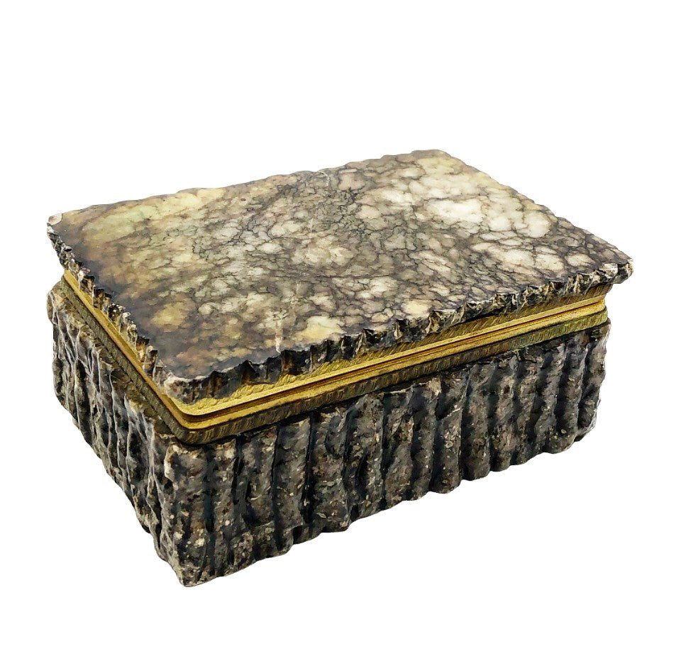Carved marble vintage trinket box from Rome, Italy (1 of 1)