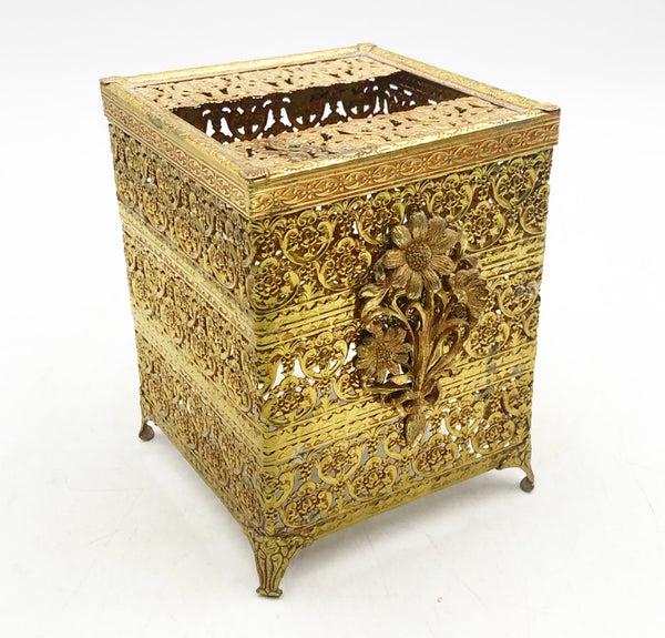 1960s vintage decorative square tissue box cover. (1 of 4)