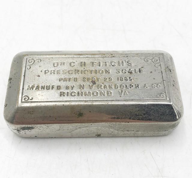 Antique doctors prescription scale. Dr CH Fitchs Prescription scale (1 of 4)