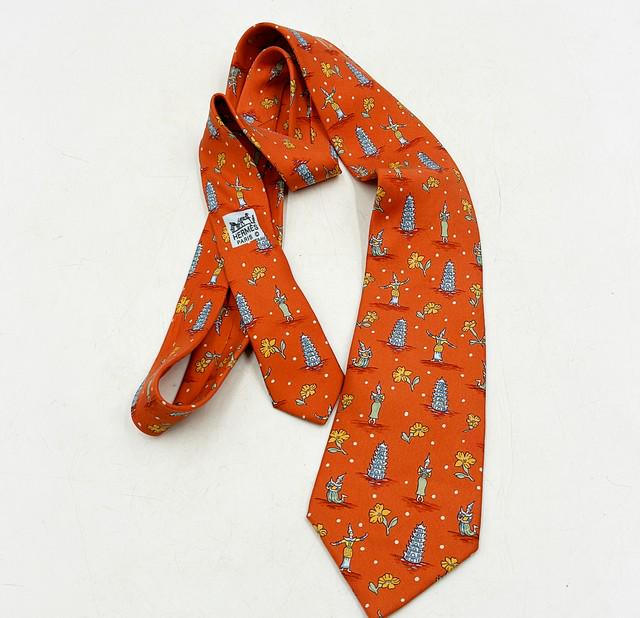 Vintage 80s Hermes Paris 100% silk tie. (1 of 2)