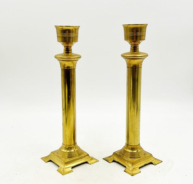 Pair of 80s vintage solid brass candlesticks. (1 of 1)